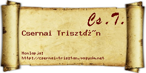 Csernai Trisztán névjegykártya